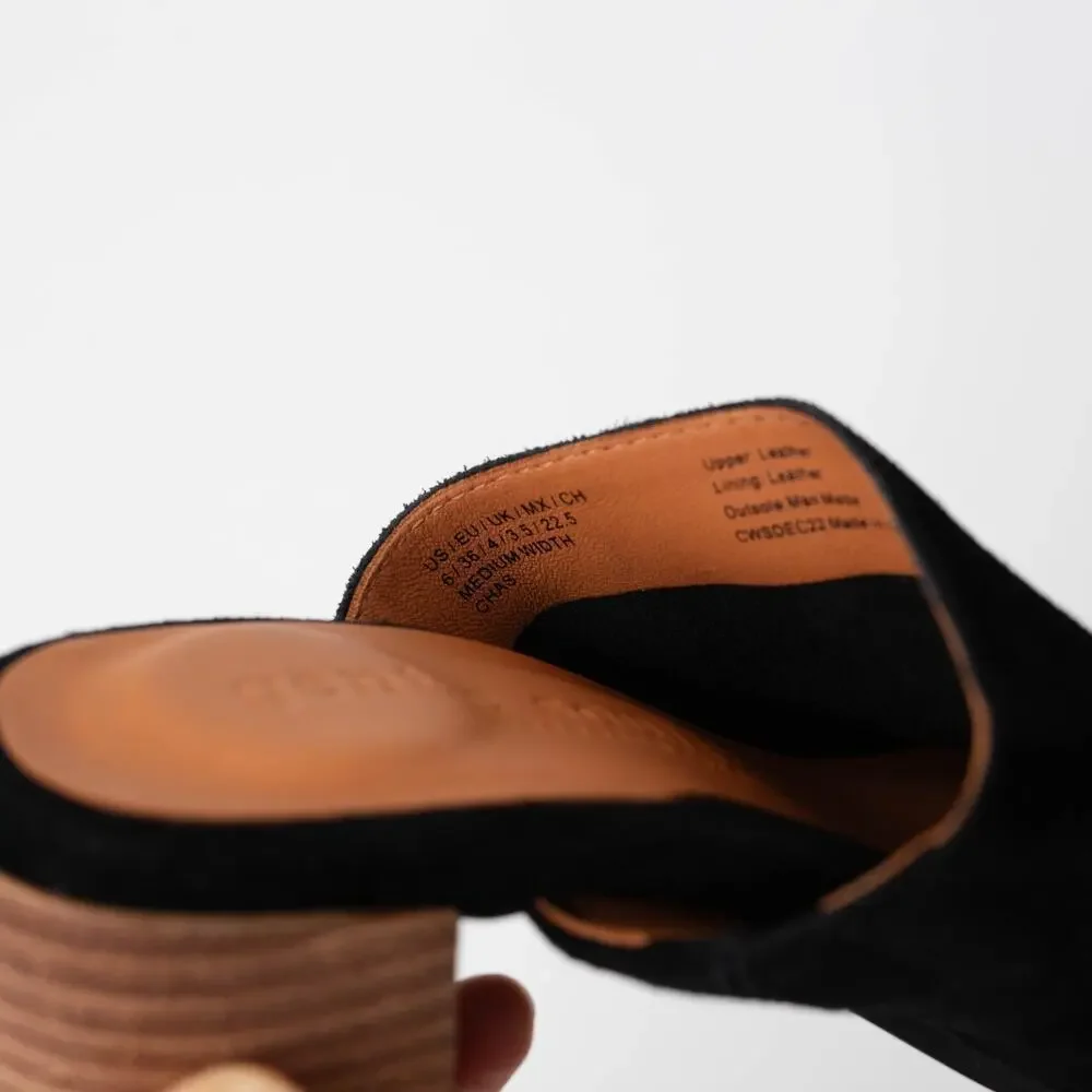 Gentle Souls by Kenneth Cole Chas Heeled Slide Suede Sandals - Picture 6 of 7